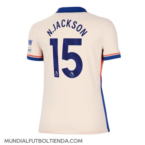 Camiseta Chelsea Nicolas Jackson #15 Segunda Equipación Replica 2024-25 para mujer mangas cortas